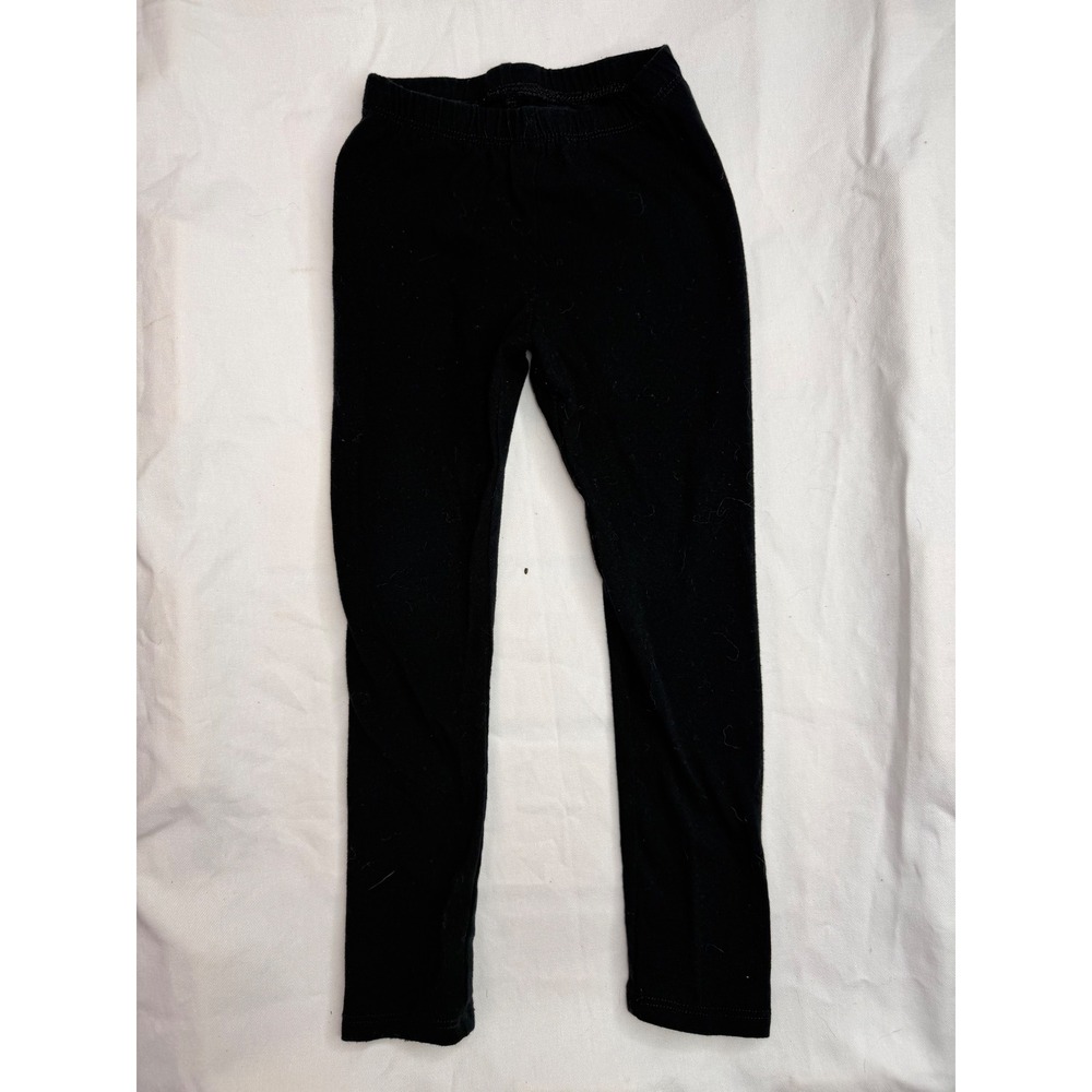 Cat & Jack Girls Black Cotton Blend Leggings Size 4T Solid Basic Pants